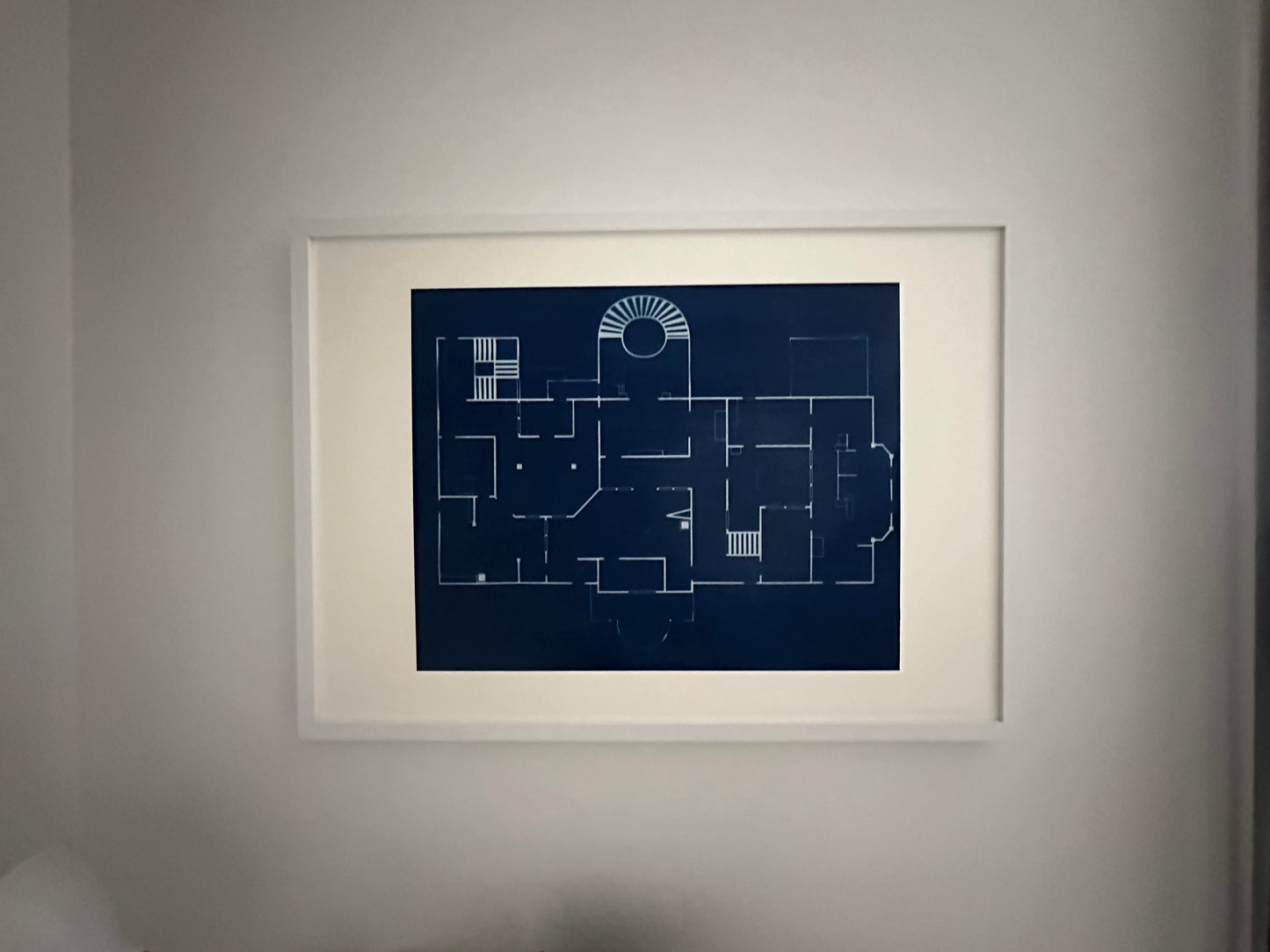 Cyanotype Blueprint 18x24 Consulate Top Floor