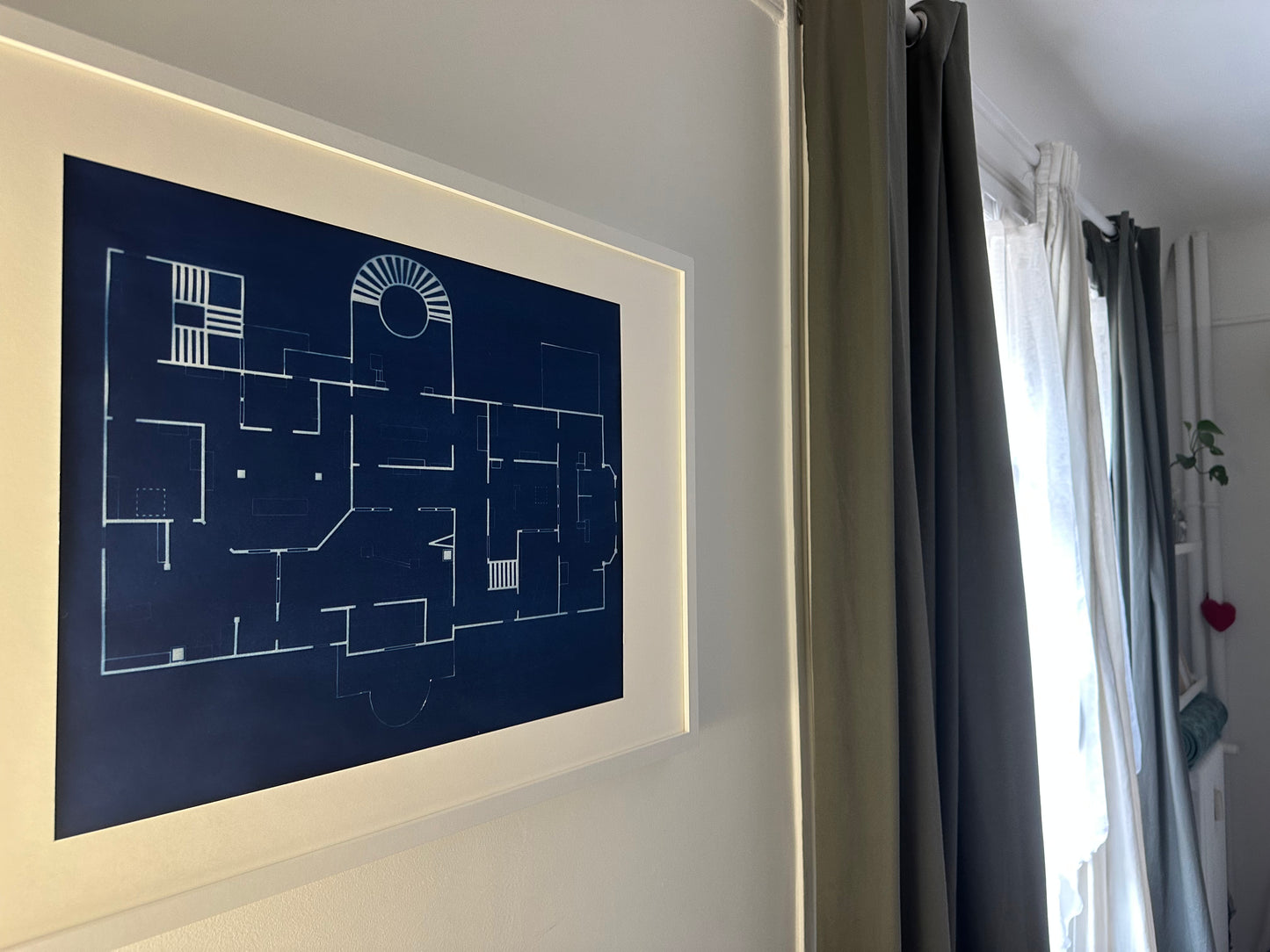 Cyanotype Blueprint 18x24 Consulate Top Floor